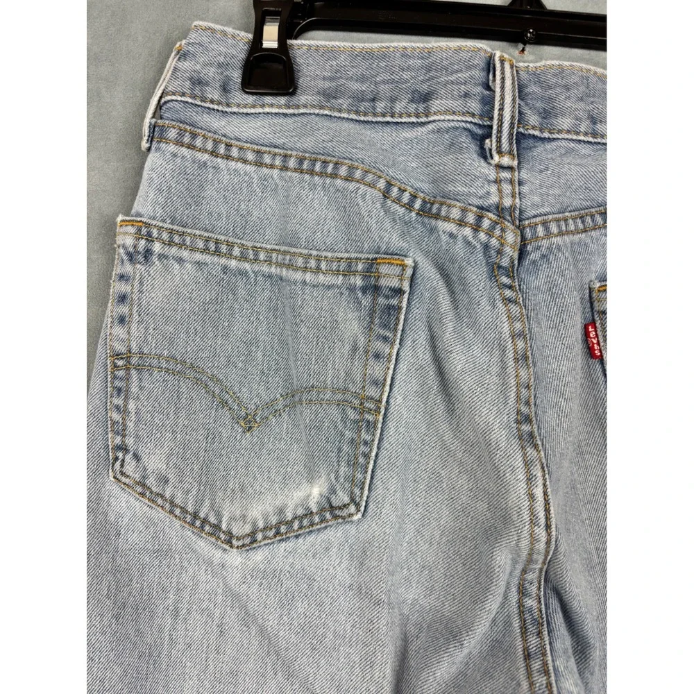 Levis 505 Regular Fit Straight Leg Jeans Light Wash Denim Blue W31 L30